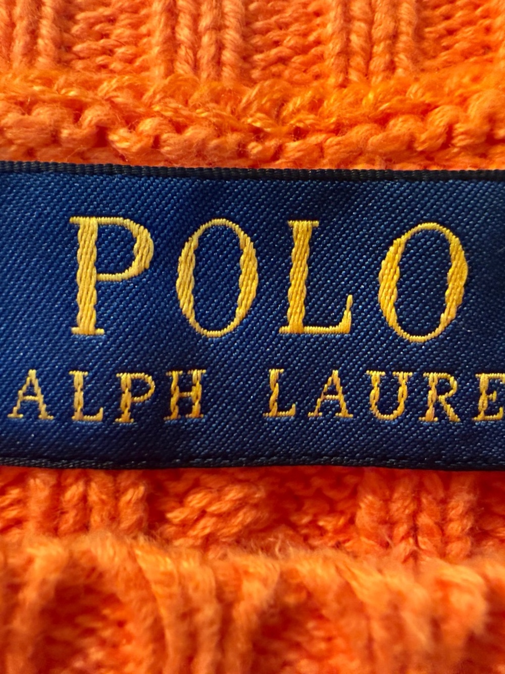 Polo Ralph Lauren cable-knit short-sleeve sweater Size L (Shrunk to Medium) - Picture 6 of 9